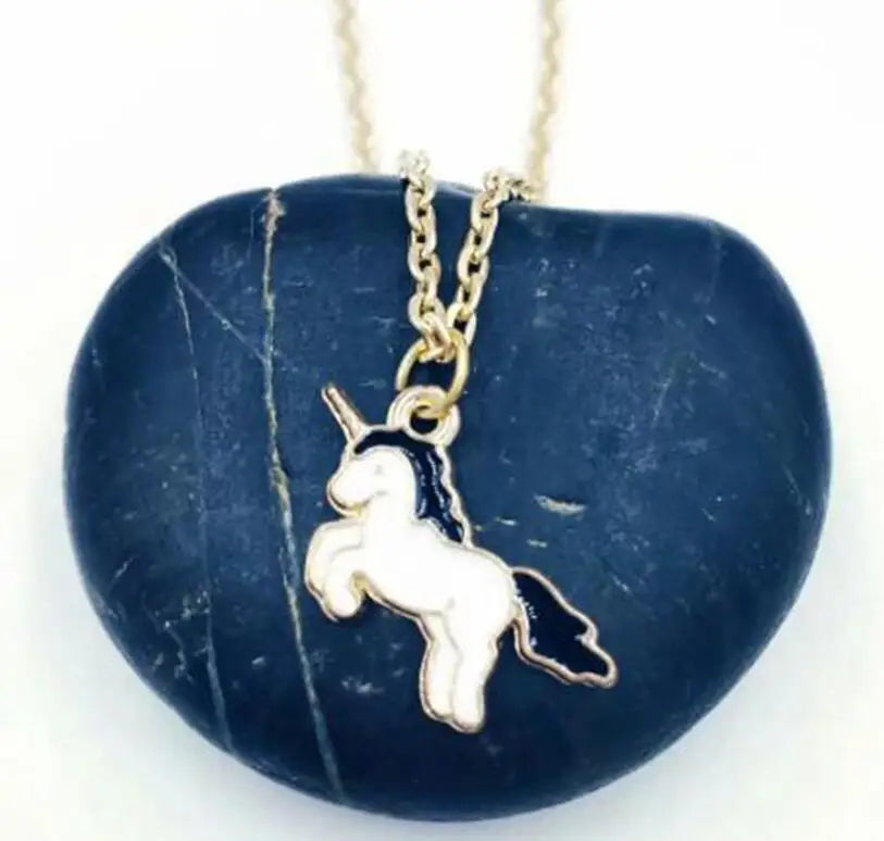5 Pcs Unicorn Choker Charm Chain Necklace Pendant