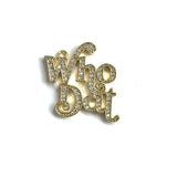 5 Pcs Who Dat Metal Word Charms with Zircon Fleur De Lis Pendant
