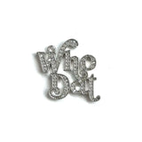 5 Pcs Who Dat Metal Word Charms with Zircon Fleur De Lis Pendant