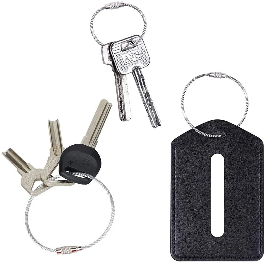 5 Pcs Stainless Steel Key Chain Ring for Outdoor Hiking Luggage