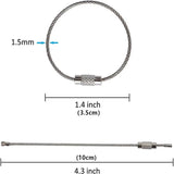 5 Pcs Stainless Steel Key Chain Ring for Outdoor Hiking Luggage