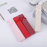 5 Pcs/lot Jewelry Display Long Gift Boxes with Bow Necklace/Bracelet/Watch