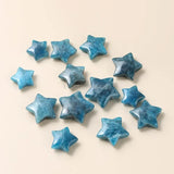 5 Pcs Natural Apatite Star Shape Loose Ornaments Beads