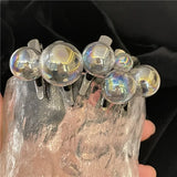 5 Pcs Glass Ball Hair Pins Girls Women Hair Accessories Punk Circle Hair Clips