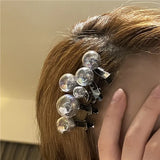 5 Pcs Glass Ball Hair Pins Girls Women Hair Accessories Punk Circle Hair Clips