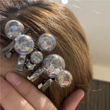 5 Pcs Glass Ball Hair Pins Girls Women Hair Accessories Punk Circle Hair Clips