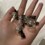 5 Pcs Glass Ball Hair Pins Girls Women Hair Accessories Punk Circle Hair Clips