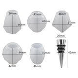 5Pc Geometric Bottle Stopper Resin Casting Molds with 10Pcs Stoppers