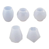 5Pc Geometric Bottle Stopper Resin Casting Molds with 10Pcs Stoppers