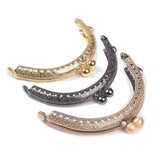 Metal Wallet Frame Kiss Clasp Lock 5-Piece Set DIY Coin Bag Craft, 3.3"
