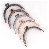 Metal Wallet Frame Kiss Clasp Lock 5-Piece Set DIY Coin Bag Craft, 3.3"