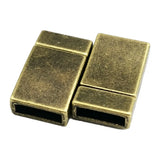 5 Bronze Magnetic Clasps 10mm for Bracelet Making Leather Strip Glue Watchband