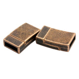 5 Bronze Magnetic Clasps 10mm for Bracelet Making Leather Strip Glue Watchband