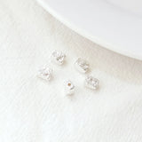 5 Pcs 14K Pack K Silver Irregular Stone Shaped DIY Beaded Bracelet Necklace
