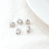 5 Pcs 14K Pack K Silver Irregular Stone Shaped DIY Beaded Bracelet Necklace