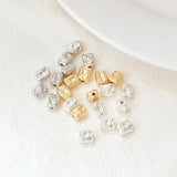 5 Pcs 14K Pack K Silver Irregular Stone Shaped DIY Beaded Bracelet Necklace