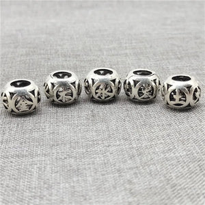 925 Silver Chinese 5 Elements Beads for Necklace Bracelet Spacer