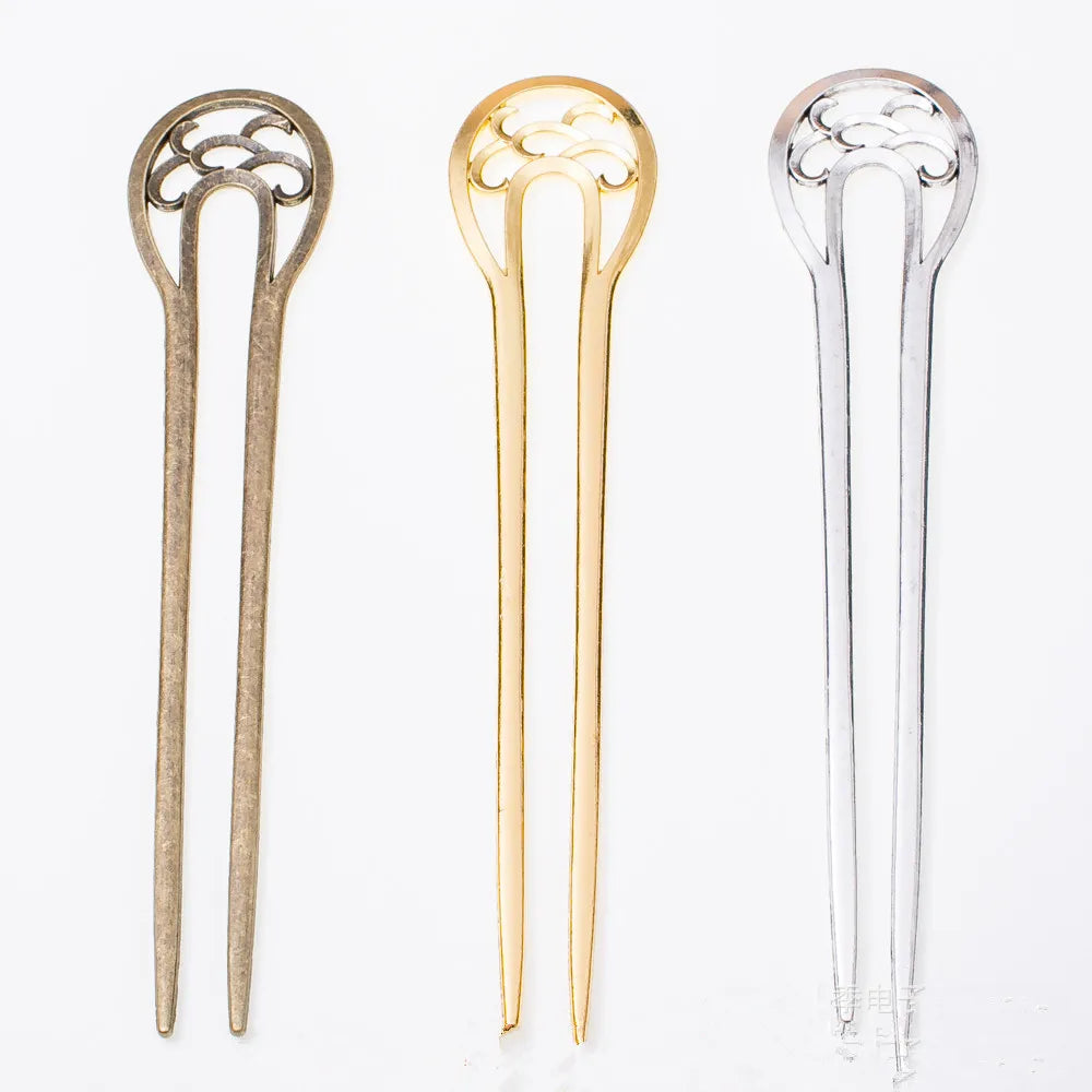 5pcs Bronze Chinese Women Hair Chopsticks Vintage Hair Sticks DIY Access