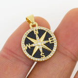 Compass Tiger Eye Shell Necklace Accessories