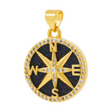 Compass Tiger Eye Shell Necklace Accessories