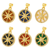 Compass Tiger Eye Shell Necklace Accessories