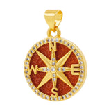 Compass Tiger Eye Shell Necklace Accessories