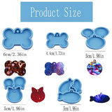 5 Pieces Dog Tag Epoxy Resin Mold DIY Crafts Jewelry Casting Tool