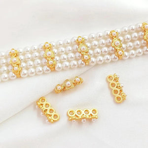 5x Dummy Four Hole Buckle Bead for DIY Jewelry Making