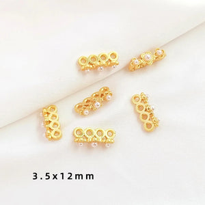 5x Dummy Four Hole Buckle Bead for DIY Jewelry Making
