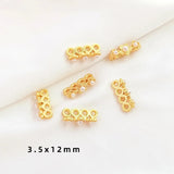 5x Dummy Four Hole Buckle Bead for DIY Jewelry Making