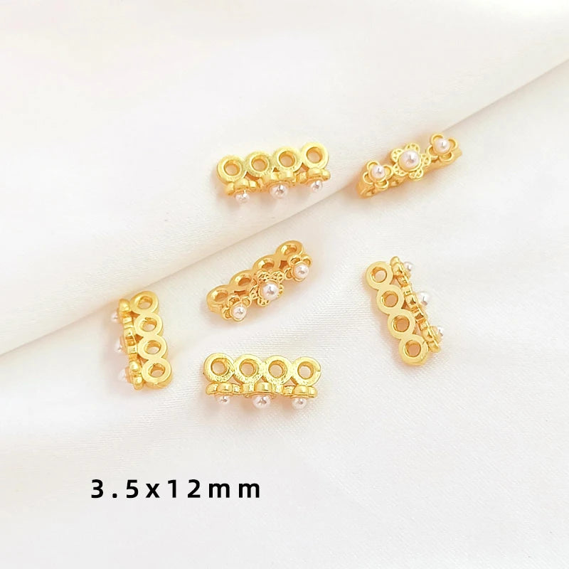 5x Dummy Four Hole Buckle Bead for DIY Jewelry Making