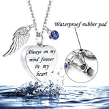 Heart Ashes Urn Necklace Ocean Crystal Cremation Pendant