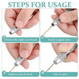 5-Piece DIY Jewelry Making Tools Set with Twisted Copper Wire Jewelry Pliers