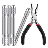 5-Piece DIY Jewelry Making Tools Set with Twisted Copper Wire Jewelry Pliers