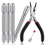 5-Piece DIY Jewelry Making Tools Set with Twisted Copper Wire Jewelry Pliers