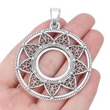 5 Large Flower Charms Pendants for Necklaces 55x55mm