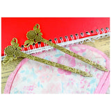 5Pcs 42.5*132MM Antique Flower Bookmark Charms Hairpin Pendant Findings
