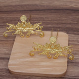 5 Chinese Metal Hair Sticks Bride Hair Forks Hairpins