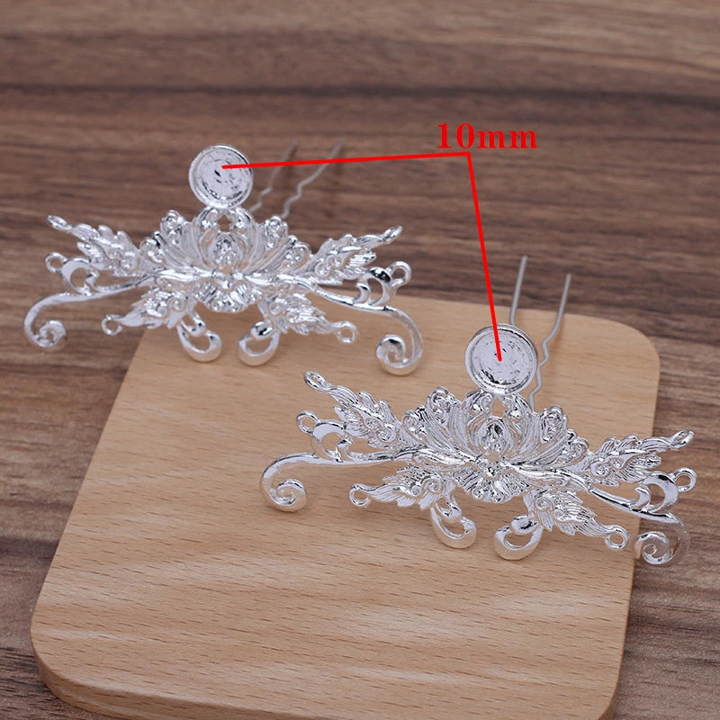5 Chinese Metal Hair Sticks Bride Hair Forks Hairpins
