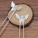 5 Copper Butterfly Hair Sticks Palace Hair Forks DIY Jewelry Findings