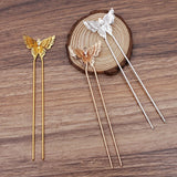 5 Copper Butterfly Hair Sticks Palace Hair Forks DIY Jewelry Findings