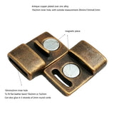 5 Pcs Magnetic Clasps for Bracelet Making 10x3mm Hole Strip Glue In