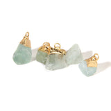 5 Natural Stone Single Hole Pendants Pink Crystal Reiki Stone for Jewelry Making