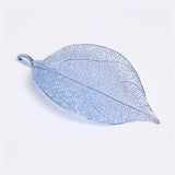 5 Real Leaves Pendants Hollow Leaf Charm Beads for DIY Jewelry Making