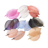 5 Real Leaves Pendants Hollow Leaf Charm Beads for DIY Jewelry Making