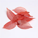 5 Real Leaves Pendants Hollow Leaf Charm Beads for DIY Jewelry Making