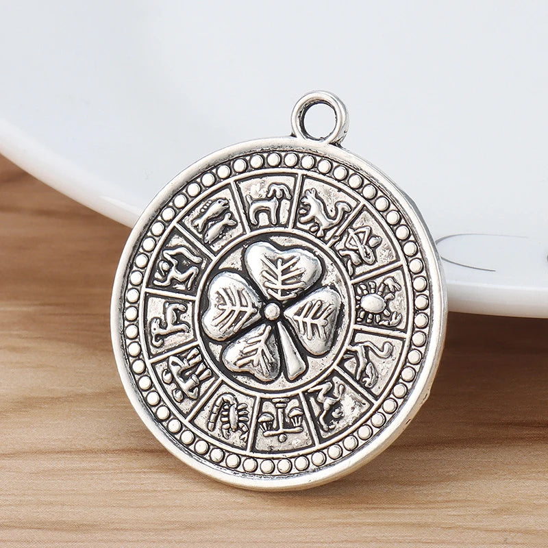 5 Silver Large Tetragrammaton Pentagram Pentacle Charms Pendants 35mm