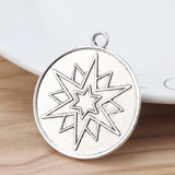 5 Silver Large Tetragrammaton Pentagram Pentacle Charms Pendants 35mm