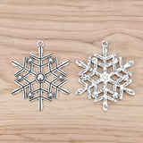 5 Tibetan Silver Christmas Snowflake Charms DIY Necklace Pendants