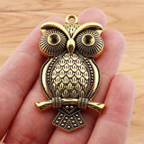 5 Tibetan Silver Owl Charms Pendants for DIY Jewelry Making